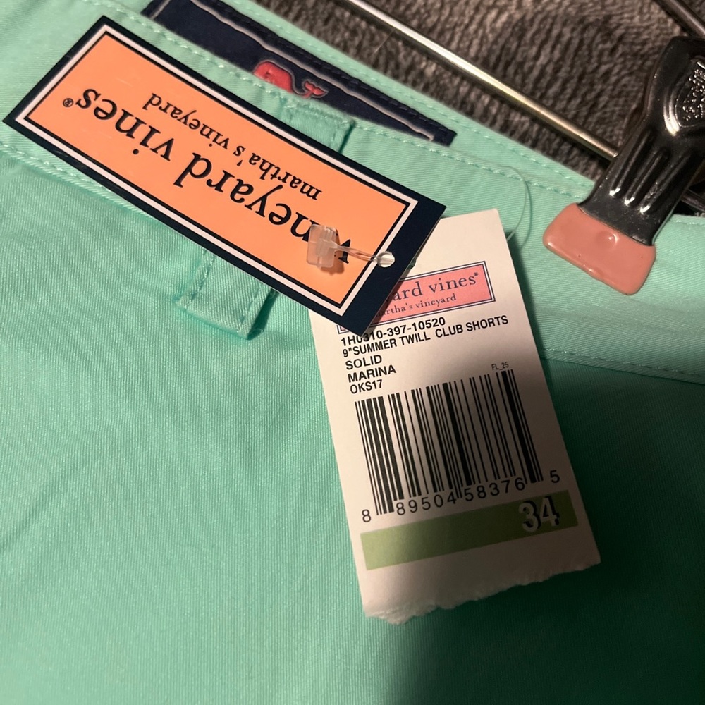 Vineyard vines club short green marina 9 inch size 34 nwt